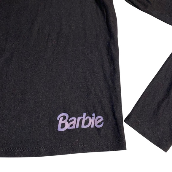 Barbie Retro Black Off-Shoulder Long Sleeve Top - Picture 7 of 10